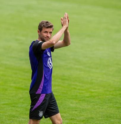 Fussball, Herren, Saison 2023 2024, Deutsche Nationalmannschaft, EM-Vorbereitung, öffentliches Training in Jena, im Bild: Thomas Müller (Deutschland), 27.05. 2024, Copyright: xSebastianxRäppold MatthiasxKochx