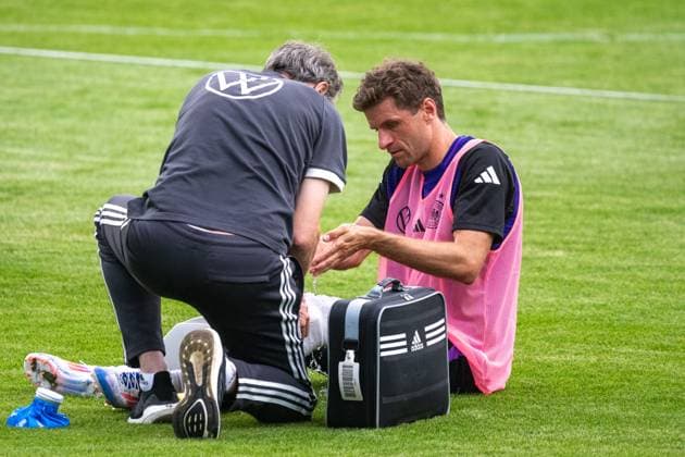 Deutsche Fußballnationalmannschaft traniert in Jena 20240527 Öffentliches Training der deutschen Fußballnationalmannschaft der Herren in Jena vor 15.000 Fans.