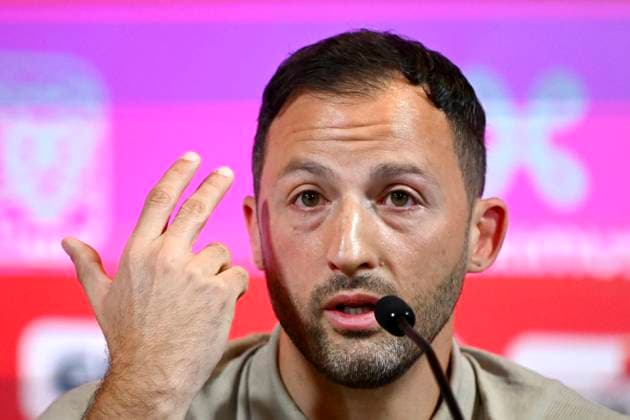 Squad Announcement UEFA EURO, EM, Europameisterschaft,Fussball 2024 TUBIZE, BELGIUM - MAY 28 : Belgian national coach Domenico Tedesco talking to the press during a press conference, PK, Pressekonferenz to announce his player selection to compete in the UEFA Euro 2024 tournament in Germany on May 28, 2024 in Tubize, Belgium, 28 05 2024 Tubize Belgium  Copyright: xVincentxKalutx