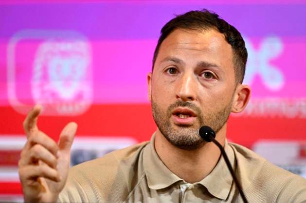 Squad Announcement UEFA EURO, EM, Europameisterschaft,Fussball 2024 TUBIZE, BELGIUM - MAY 28 : Belgian national coach Domenico Tedesco talking to the press during a press conference, PK, Pressekonferenz to announce his player selection to compete in the UEFA Euro 2024 tournament in Germany on May 28, 2024 in Tubize, Belgium, 28 05 2024 Tubize Belgium  Copyright: xVincentxKalutx
