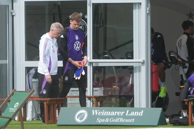Torwart Goalie Alexander Nübel (Deutschland Germany) - Blankenhain 28.05.2024: Trainingslager der Deutschen Nationalmannschaft zur EM-Vorbereitung, Golf Resort Weimarer Land