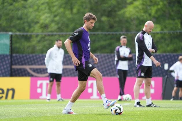 Thomas Müller (Deutschland Germany) - Blankenhain 28.05.2024: Trainingslager der Deutschen Nationalmannschaft zur EM-Vorbereitung, Golf Resort Weimarer Land