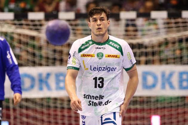 Matej Klima (SC DHFK Leipzig,13) - Handball Bundesliga Saison 2023-2024 SC Magdeburg vs. SC DHFK Leipzig in der GETEC Arena in Magdeburg - Einzelbild,Aktion,Handball,Deutschland,26.05.2024