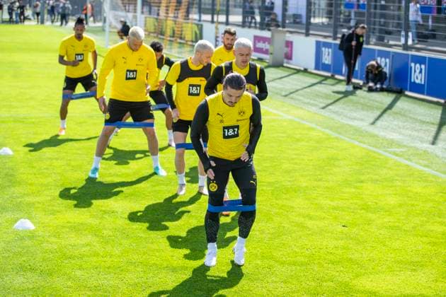 Training Borussia Dortmund, 28.05.2024 Marcel Sabitzer (Borussia Dortmund, 20). Trainingseinheit von Borussia Dortmund am 28.05.2024 vor dem UEFA Championsleague Finale gegen Real Madrid, Trainingsgelände Hohenbuschei, Dortmund DFL regulations prohibit any use of photographs as image sequences and or quasi-video Copyright: xBEAUTIFULxSPORTS Meuselx