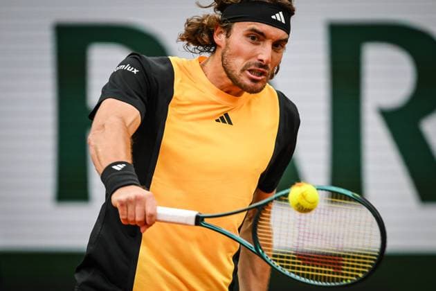 May 29, 2024, Paris, France, France: Stefanos TSITSIPAS of Greece during the fourth day of Roland-Garros 2024, French Open 2024, Grand Slam tennis tournament at the Roland-Garros Stadium on May 29, 2024 in Paris, France. Paris France - ZUMAm308 20240529_zsp_m308_002 Copyright: xMatthieuxMirvillex