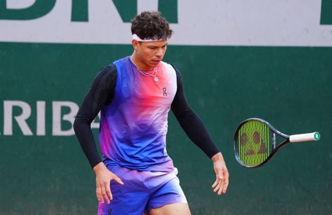 Ben Shelton reacts French Open Tennis, Day 4, Tennis, Roland Garros, Paris, France - 29 May 2024  Copyright: xJavierxGarcia Shutterstockx 14513222h