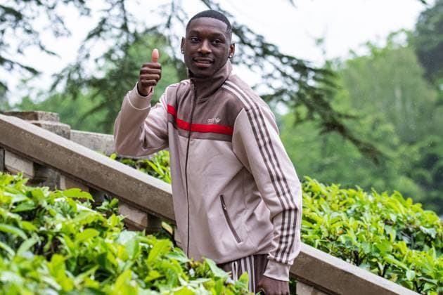 Randal Kolo Muani FOOTBALL : Arrivee des joueurs de lÂ’Equipe de France - Clairefontaine - 29 05 2024 BaptisteAutissier Panoramic 