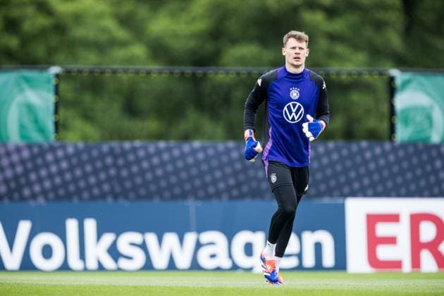 DFB Trainingslager Training; 29.05.2024 Alexander Nübel (Deutschland) im Warm Up DFB Trainingslager Training; Blankenhain, Golf&Spa Resort Weimarer Land am 29.05.2024 Copyright: xBEAUTIFULxSPORTS Wunderlx