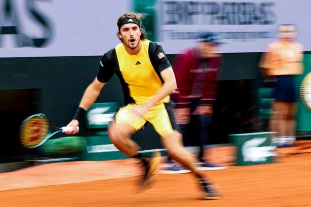 TENNIS - French Open 2024 PARIS,FRANCE,29.MAY.24 - TENNIS - ATP, Tennis Herren World Tour, French Open, Roland Garros, Grand Slam. Image shows Stefanos Tsitsipas (GRE).  GEPAxpictures xPatrickxSteiner