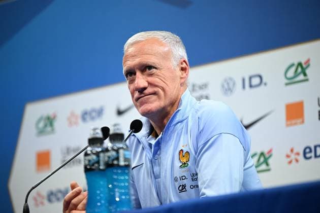 Didier Deschamps press conference, PK, Pressekonferenz - Clairefontaine Fance s head coach Didier Deschamps gives a press conference at French national soccer center in Clairefontaine near Paris, France on May 29, 2024. Photo by Eliot Blondet ABACAPRESS.COM Clairefontaine France  Copyright: xBlondetxEliot ABACAx
