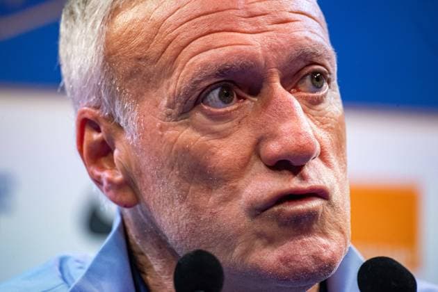 Didier Deschamps FOOTBALL : ConfÃ rence de press de lÂ’Equipe de France - 29 05 2024 BaptisteAutissier Panoramic 