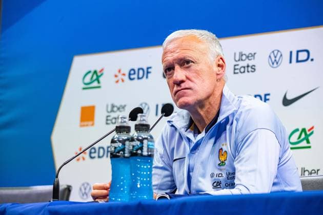 Didier Deschamps FOOTBALL : ConfÃ rence de press de lÂ’Equipe de France - 29 05 2024 BaptisteAutissier Panoramic 