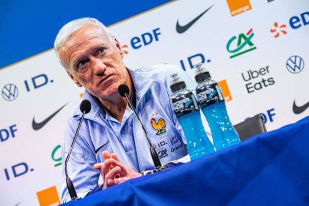 Didier Deschamps FOOTBALL : ConfÃ rence de press de lÂ’Equipe de France - 29 05 2024 BaptisteAutissier Panoramic 