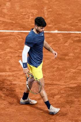 TENNIS - French Open 2024 PARIS,FRANCE,29.MAY.24 - TENNIS - ATP, Tennis Herren World Tour, French Open, Roland Garros, Grand Slam. Image shows Carlos Alcaraz (ESP).  GEPAxpictures xPatrickxSteiner