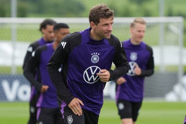 Thomas Müller (Deutschland Germany) - Blankenhain 29.05.2024: Trainingslager der Deutschen Nationalmannschaft zur EM-Vorbereitung, Golf Resort Weimarer Land