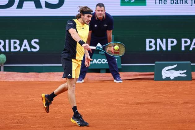2024.05.29 Paryz Tenis French Open Roland Garros 2024 Daniel Altmaier - Stefanos Tsitsipas N Z Stefanos Tsitsipas Foto Pawel Andrachiewicz PressFocus 2024.05.29 Paris Tennis French Open Roland Garros 2024 Daniel Altmaier - Stefanos Tsitsipas Stefanos Tsitsipas Photo Pawel Andrachiewicz PressFocus NEWSPIX.PL --- Newspix.pl POLAND OUT!  20240529_PF_PA074