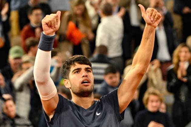 Sport Bilder des Tages Tennis : Roland Garros 2024 - Carlos Alcaraz - Espagne Tennis : Roland Garros 2024 - France - 29 05 2024 ChrysleneCaillaud Panoramic 