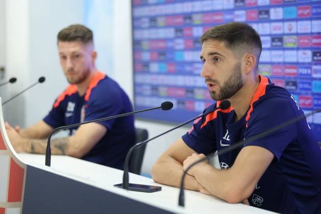Croatia - preparations for the UEFA EURO, EM, Europameisterschaft,Fussball 2024: press conference, PK, Pressekonferenz Luka Ivanusec of Croatia speaks on a press conference of the Croatian national football team at the HNK Rijeka stadium in Rijeka, Croatia, on May 29, 2024. as part of preparations for the UEFA Euro 2024. NelxPavletic PIXSELL