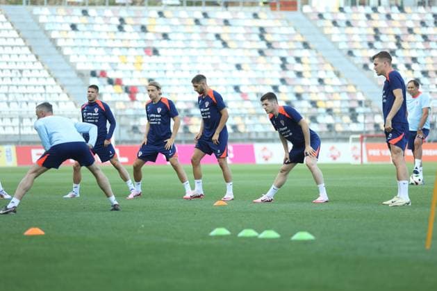 Croatia - preparations for the UEFA EURO, EM, Europameisterschaft,Fussball 2024: training session Andrej Kramaric, Lovro Majse, Luka Ivanusec, Martin BAturina and Luka Sucic of Croatia during training session of the Croatian national football team at the HNK Rijeka stadium in Rijeka, Croatia, on May 29, 2024. as part of preparations for the UEFA Euro 2024. NelxPavletic PIXSELL