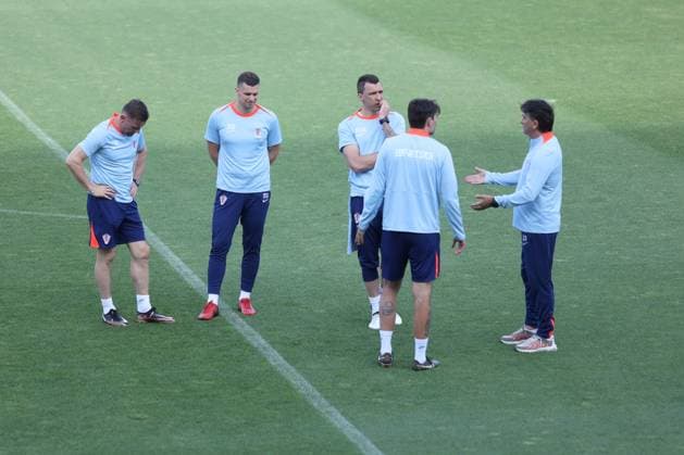 Croatia - preparations for the UEFA EURO, EM, Europameisterschaft,Fussball 2024: training session Coaches Ivica Olic, Marin Dadic, Mario Madnzukic, Vedran Corluka and Head Coach Zlatko Dalic of Croatia during training session of the Croatian national football team at the HNK Rijeka stadium in Rijeka, Croatia, on May 29, 2024. as part of preparations for the UEFA Euro 2024. NelxPavletic PIXSELL