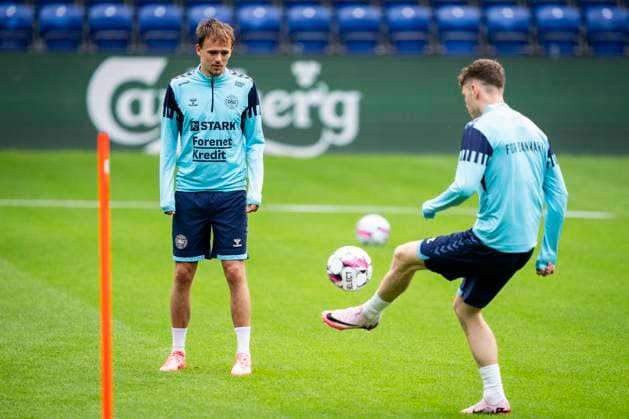 Mikkel Damsgaard. The danish national football team trains at Broendby Stadium on Thursday, May 30, 2024.. The team is preparing for the UEFA EURO, EM, Europameisterschaft,Fussball 2024 European Football Championship (Photo: Ida Marie Odgaard Ritzau Scanpix) , Broendby Denmark Copyright: RitzauxScanpix IdaxMariexOdgaardx spdk20240530-114031-L