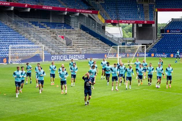 The danish national football team trains at Broendby Stadium on Thursday, May 30, 2024.. The team is preparing for the UEFA EURO, EM, Europameisterschaft,Fussball 2024 European Football Championship (Photo: Ida Marie Odgaard Ritzau Scanpix) , Broendby Denmark Copyright: RitzauxScanpix IdaxMariexOdgaardx spdk20240530-112510-L