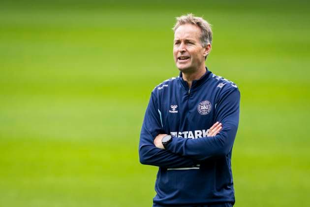National Coach Kasper Hjulmand, as the national football team trains at Broendby Stadium on Thursday, May 30, 2024.. The team is preparing for the UEFA EURO, EM, Europameisterschaft,Fussball 2024 European Football Championship (Photo: Ida Marie Odgaard Ritzau Scanpix) , Broendby Denmark Copyright: RitzauxScanpix IdaxMariexOdgaardx spdk20240530-112637-L