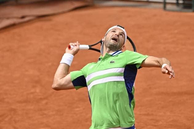 Tennis : Roland Garros 2024 - Grigor Dimitrov - Bulgarie Tennis : Roland Garros 2024 - France - 30 05 2024 ChrysleneCaillaud Panoramic 