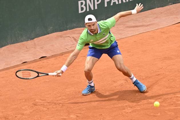 Tennis : Roland Garros 2024 - Grigor Dimitrov - Bulgarie Tennis : Roland Garros 2024 - France - 30 05 2024 ChrysleneCaillaud Panoramic 