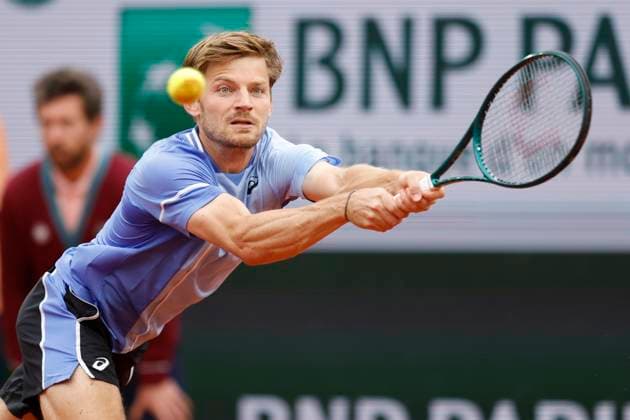 May 30, 2024, Paris, Paris, France: David Goffin (BEL) in action during the tennis Grand Slam of Roland Garros 2024, day 4, match between Alexander Zverev (GER) and David Goffin (BEL) at Roland Garros Stadium - on 30 2024.Paris - France Paris France - ZUMAb253 20240530_zsp_b253_044 Copyright: xLoicxBaratouxx