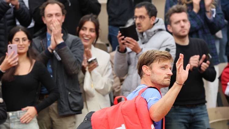Belgian David Goffin leaves the court after losing a tennis match against German Zverev, in the second round of the men s singles, at the Roland Garros French Open tennis tournament, in Paris, France, Thursday 30 May 2024. This year s tournament takes place from 26 May to 09 June. BENOITxDOPPAGNE  x93629592x