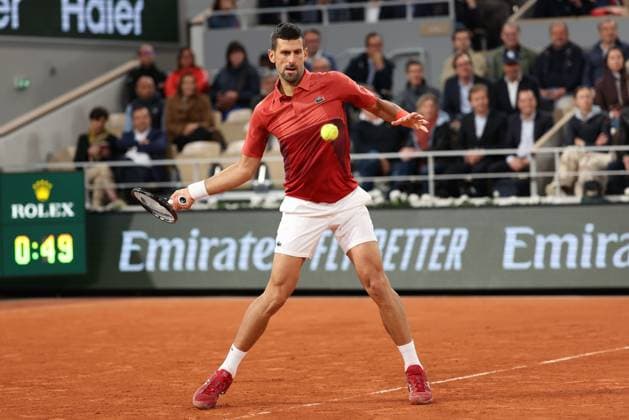 ROLAND GARROS 2024 Thierry Larret Maxppp. Tennis. Roland Garros 2024. Internationaux de France de tennis. Stade Roland Garros, Paris (75). Le 30 mai 2024. Court Philippe Chatrier : Novak DJKOVIC (SRB) vs Roberto CARBALLES BAENA (ESP) PARIS (75) STADE ROLAND GARROS PARIS ILE DE FRANCE FRANCE  Copyright: xThierryxLarret MAXPPPxThierryxLarretx TL_20240530_0822 TLx20240530x0822