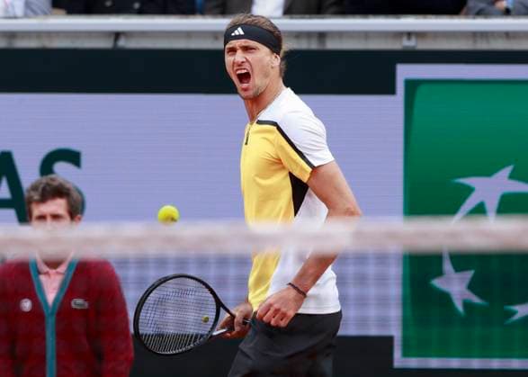 Alexander Zverev (GER) jubelt nach einem gewonnen Punkt, Emotion, Freude Copyright: xJuergenxHasenkopfx