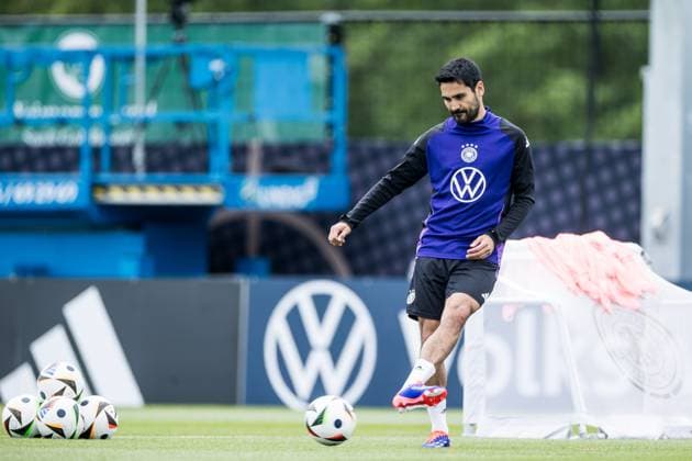 DFB Trainingslager Training; 31.05.2024 Ilkay Gündogan (Deutschland) am Ball DFB Trainingslager Training; Blankenhain, Golf&Spa Resort Weimarer Land am 31.05.2024 Copyright: xBEAUTIFULxSPORTS Wunderlx