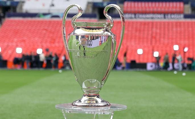 A general view of the UEFA Champions League trophy inside Wembley Stadium ahead of training Real Madrid Training Session, UEFA Champions League, Final, Football, Wembley Stadium, London, UK - 31 May 2024 EDITORIAL USE ONLY No use with unauthorised audio, video, data, fixture lists, club league logos or live services. Online in-match use limited to 120 images, no video emulation. No use in betting, games or single club league player publications.  Copyright: xKieranxMcManus Shutterstockx 14516297h