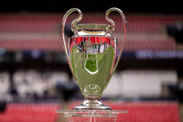 240531 The Champions League trophy is displayed inside the stadium ahead of the UEFA Champions League final between Dortmund and Real Madrid on May 31, 2024 in London. Photo: Petter Arvidson BILDBYRAN kod PA PA0815 fotboll football soccer fotball champions league förhand inför preview real madrid bbeng borussia dortmund final pokal genre Copyright: PETTERxARVIDSON BB240531PA028
