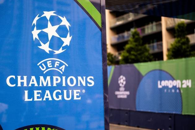 240531 Signs ahead of the UEFA Champions League final between Dortmund and Real Madrid on May 31, 2024 in London. Photo: Petter Arvidson BILDBYRAN kod PA PA0815 fotboll football soccer fotball champions league förhand inför preview real madrid bbeng borussia dortmund final Copyright: PETTERxARVIDSON BB240531PA019