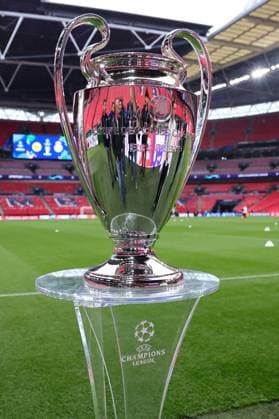 The trophy is seen the day ahead the 2023 2024 Champions League Final football match between Borussia Dortmund and Real Madrid CF at Wembley stadium in London (England), May 31st, 2024. cesarexpurini