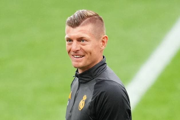 ENG: UEFA Champions League Real Madrid training session Toni Kroos of Real Madrid Before the UEFA Champions League Real Madrid training session at Wembley Stadium on May 31, 2024 in London, England. kpng Copyright: xBaguxBlancox xPRESSINPHOTOx PS_240531_015