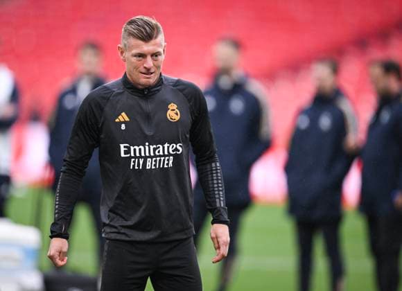 Fussball CHL FINALE 2023 2024 Finale in London 31.05.2024 Borussia Dortmund - Real Madrid Training Real Madrid im Wembley Stadium: Toni Kroos