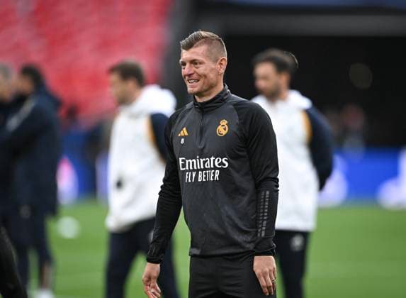Fussball CHL FINALE 2023 2024 Finale in London 31.05.2024 Borussia Dortmund - Real Madrid Training Real Madrid im Wembley Stadium: Toni Kroos