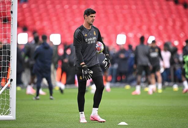 Fussball CHL FINALE 2023 2024 Finale in London 31.05.2024 Borussia Dortmund - Real Madrid Training Real Madrid im Wembley Stadium: Torwart Thibaut Courtois