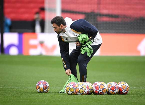 Fussball CHL FINALE 2023 2024 Finale in London 31.05.2024 Borussia Dortmund - Real Madrid Training Real Madrid im Wembley Stadium: Co-Trainer Sohn Davide Ancelotti