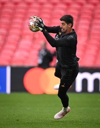 Fussball CHL FINALE 2023 2024 Finale in London 31.05.2024 Borussia Dortmund - Real Madrid Training Real Madrid im Wembley Stadium: Torwart Thibaut Courtois