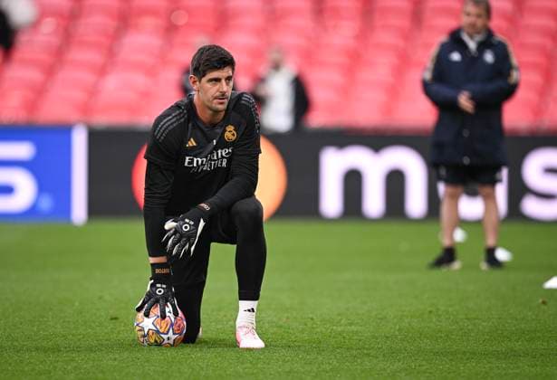 Fussball CHL FINALE 2023 2024 Finale in London 31.05.2024 Borussia Dortmund - Real Madrid Training Real Madrid im Wembley Stadium: Torwart Thibaut Courtois