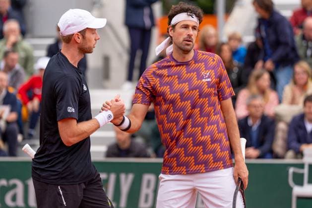 2024-05-31 2024 French Open Day 6 PARIS, FRANCE - MAY 31: Botic van de Zandschulp of the Netherlands and Robin Haase of the Netherlands during Day 6 of the 2024 French Open at Roland Garros on May 31, 2024 in Paris, France. (Photo by Marleen Fouchier BSR Agency) Paris France Content not available for redistribution in The Netherlands directly or indirectly through any third parties. Copyright: xBSRxAgencyx