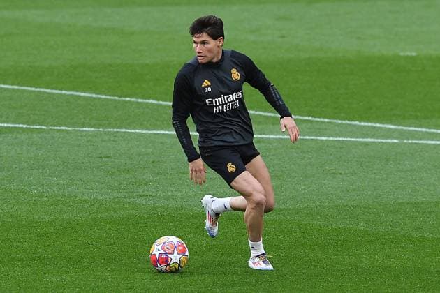 Fußball Champions League Abschlusstraining Real Madrid am 31.05.2024 im Wembley-Stadion in London Fran Garcia ( Madrid )