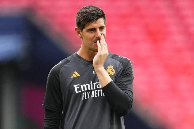 ENG: UEFA Champions League Real Madrid training session Thibaut Courtois of Real Madrid Before the UEFA Champions League Real Madrid training session at Wembley Stadium on May 31, 2024 in London, England. kpng Copyright: xBaguxBlancox xPRESSINPHOTOx PS_240531_076