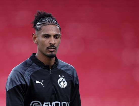 SÃ bastien Haller of Borussia Dortmund at Wembley Stadium, London. Picture date: 31st May 2024. Picture credit should read: David Klein Sportimage EDITORIAL USE ONLY. No use with unauthorised audio, video, data, fixture lists, club league logos or live services. Online in-match use limited to 120 images, no video emulation. No use in betting, games or single club league player publications. SPI-3177-0008
