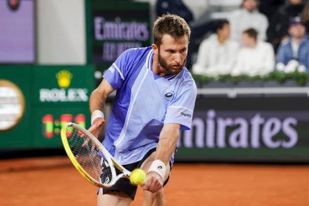TENNIS - French Open 2024 PARIS,FRANCE,31.MAY.24 - TENNIS - ATP, Tennis Herren World Tour, French Open, Roland Garros, Grand Slam. Image shows Corentin Moutet (FRA).  GEPAxpictures xPatrickxSteiner
